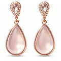Blush Pink Cabochon Teardrop Earrings
