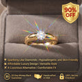 🔥90% OFF Flash Sale:The Modern Classic: Sleek Solitaire Moissanite Ring