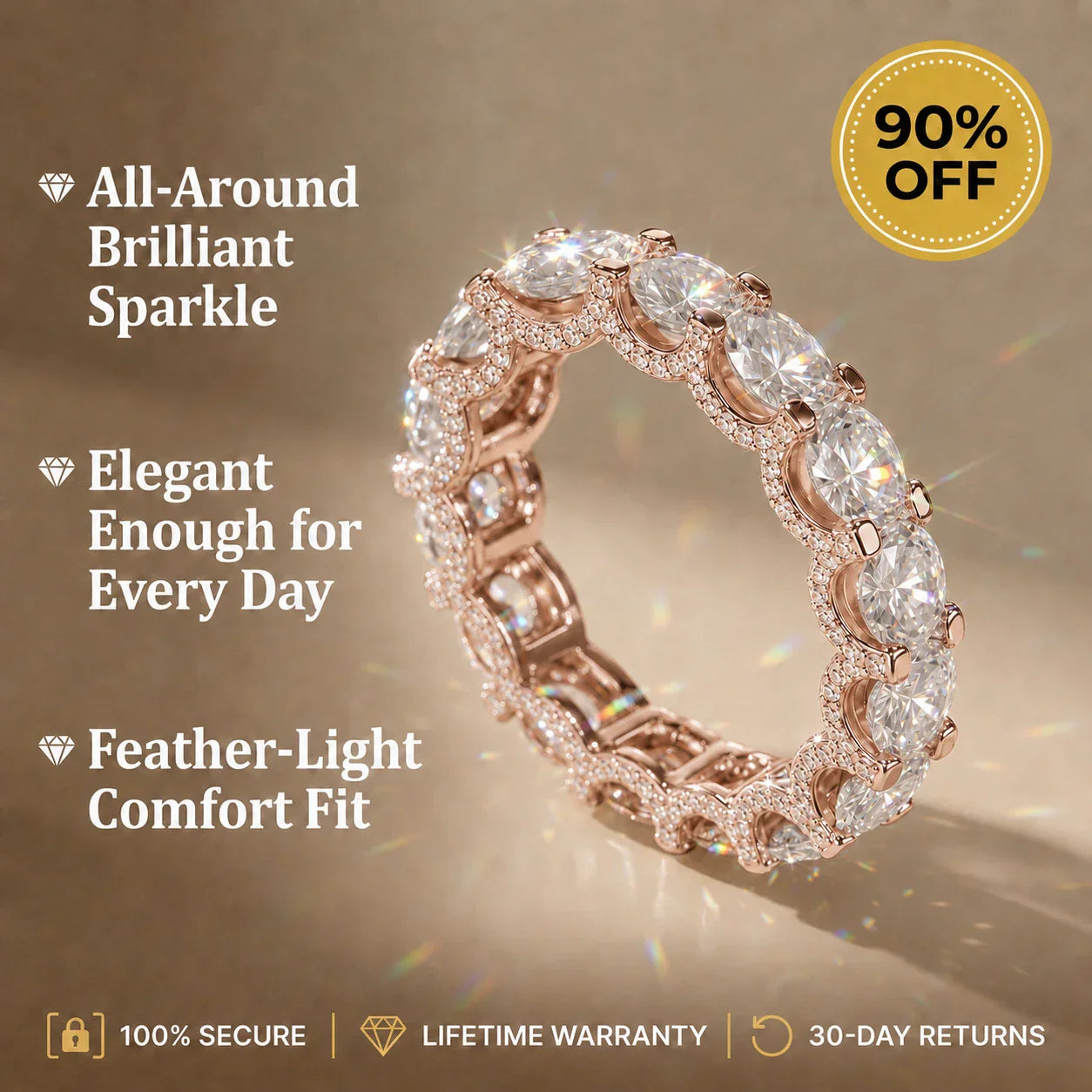 🔥 Final Flash Sale: 90% OFF-The Timeless Elegance - Premium Moissanite Eternity Band🔥