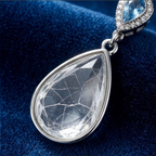Luminous Cracked Crystal and Azure Teardrop Earrings